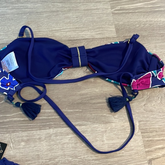 Women’s Cole of California size, large, navy floral, high-rise, bikini, new - Picture 7 of 11